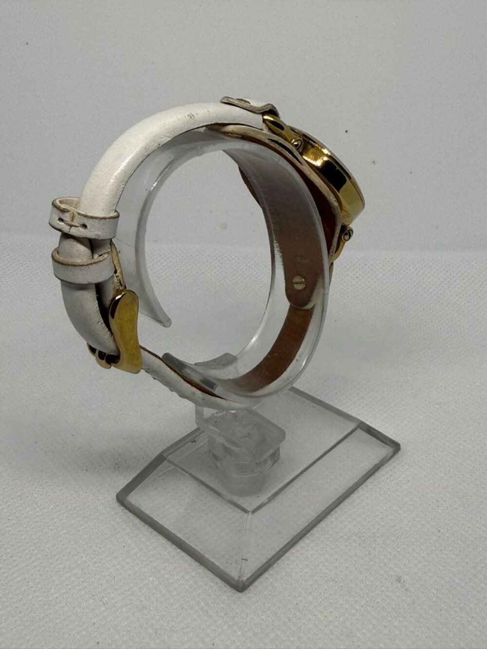 Fossil Georgia Women Gold-Tone Stainless Steel Watch White Leather Strap ES3266 - Picture 6 of 11
